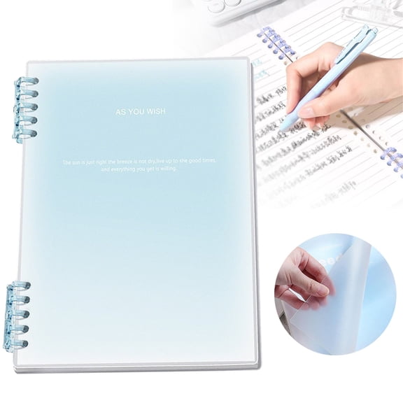 Loose Leaf Notebook - A5 Detachable Journal - Gradient Non Irritating Paper - Refillable Binder Notebook for Note Taking Writing - 1 Pack Green