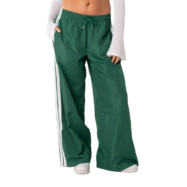 Lucakuins Pantalones casuales para mujer, cintura elástica con cordón, pantalones largos sueltos a rayas, ropa de calle Lucakuins moda