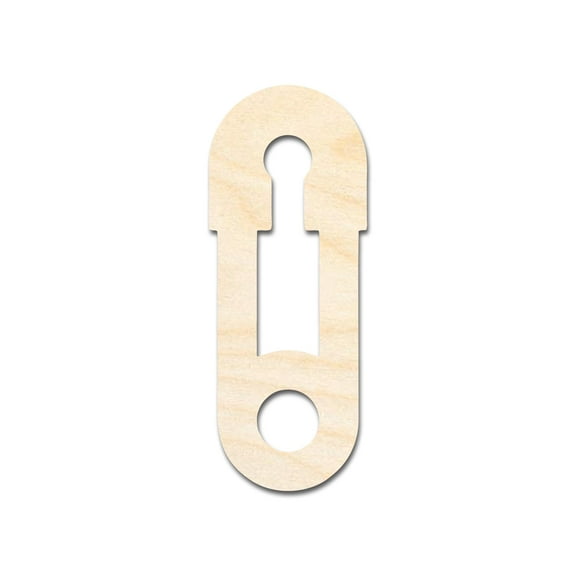 Bigger Better | Unfinished Wood Cute Safety Pin Shape |  DIY Craft Cutout 36" / 1/2"