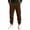 Coffee, variant on Vhkiploz Plus Size Taper Cuffes Trousers for Men's Solid Color Drawstring Daily Joggers Running Hiking Travel Pants