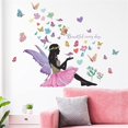 thumbnail image 2 of Calcomanías de pared YONGSHENG elfo mariposa flores para niños, 2 of 5