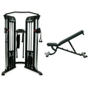 Inspire Fitness CG3 Home Gym Functional Trainer with Adjustable Workout Bench Bundle