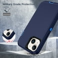 thumbnail image 4 of I-HONVA For iPhone 14 Plus Case,3-Layer Military Grade Drop Protection Anti-Slip Bumper Rugged Shockproof Dustproof Protection 6.7 inch Phone Case,Deep Blue, 4 of 7