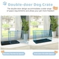 thumbnail image 4 of YRLLENSDAN 24 inch Dog Crate, Dog Crates and Kennels Folding Metal Dog Crate With Double-Door,Divider Panel, Removable Tray And Handle Pet Dog Cages For Small Dogs Indoor Outdoor, Blue, 4 of 7
