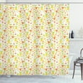 thumbnail image 1 of Ambesonne Luau Shower Curtain, Toucan Birds Pineapples, 69"Wx75"L, Dark Orange Apple Green, 1 of 3