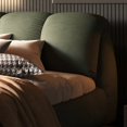 thumbnail image 3 of SWQQWEI Queen Upholstered Bed Frame,with Oversized Padded Backrest and Solid Wood Frame, Suitable for Multiple Heights of Mattresses,Green, 3 of 14