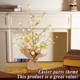 thumbnail image 5 of Aooww Easter Decoration Lighted Artificial Tree with Easter Eggs & Colorful LED Lights, Light Up Tabletop Bonsai Tree for Table Home Holiday Spring Decor,Pink, 5 of 7