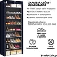 thumbnail image 2 of Zapatera De 9 Niveles Closet Plegable para Calzado Y Prendas De Vestir Estante Organizador Ajustable Armario Multiusos Mueble Rack Apilable Recamara, 2 of 7