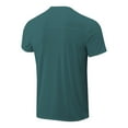 thumbnail image 5 of Nnhblu Men Nylon Short Sleeve Round Neck Quick Dry Sports Mens Shirts Blue S, 5 of 5