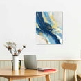 thumbnail image 3 of Nawypu Abstract Blue and Gold Wall Art Blue Abstract Paintings White Blue Gold Foil Abstract Prints for Living Room Decor Blue and Gold Marble Canvas Wall Art Blue Gold Pictures Wall Decor, 3 of 5