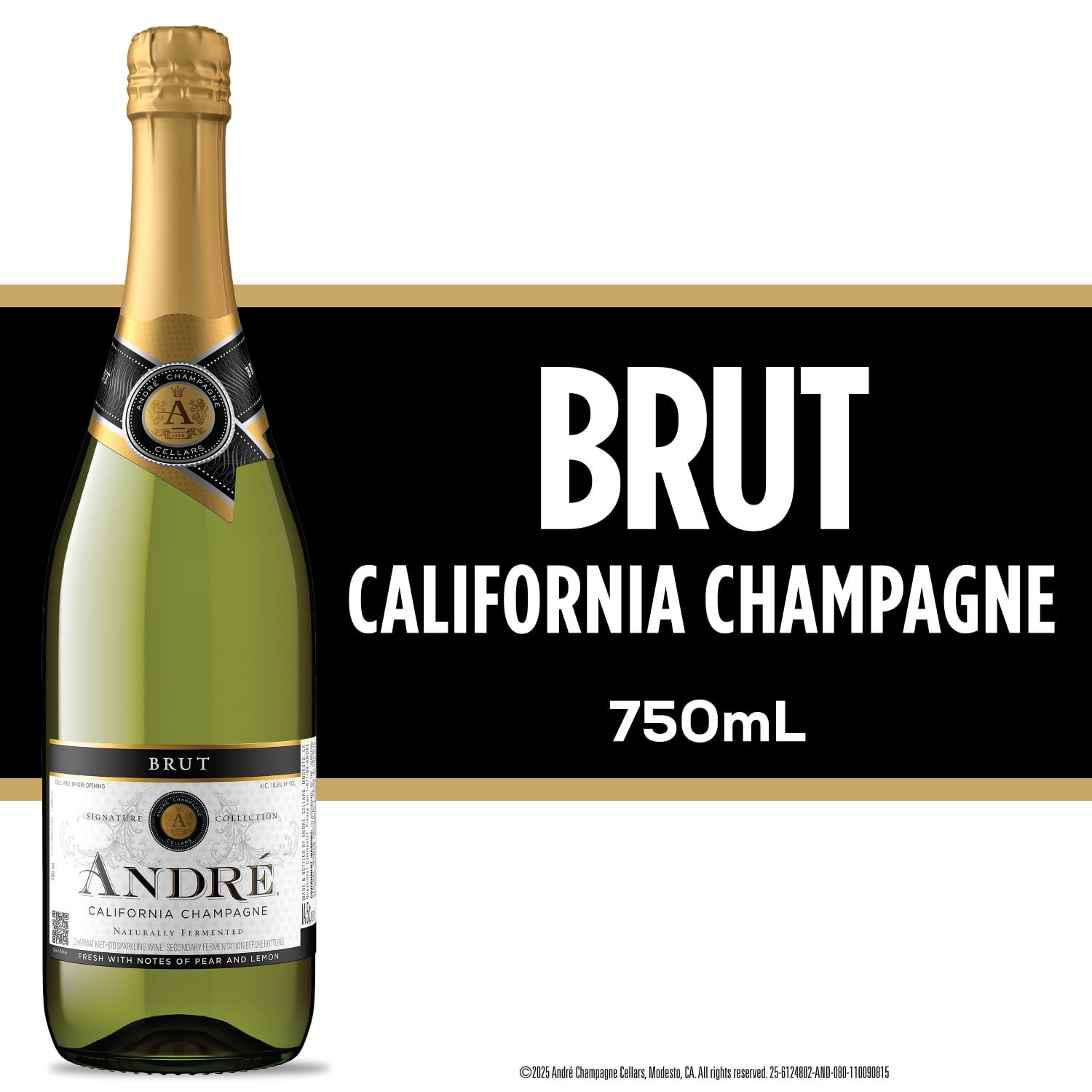 ほんだChampagne Andre Champagne Brut Sparkling White Wine, California, 750ml
