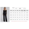 thumbnail image 5 of CHICME Jumpsuits for Women Off Shoulder Long Sleeve Eyelash Lace Spliced Slim Fit Overalls Casual Zipper Back Jumpsuit with Belt Black-S, 5 of 8