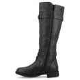 thumbnail image 3 of Journee Womens Bite Stacked Heel Riding Boots, 3 of 10