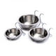 thumbnail image 5 of 3 cuencos colgantes de acero inoxidable para mascotas, para perros, gatos y conejos., 5 of 7