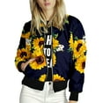 2021 new women‘s stand collar baseball uniform sunflower series Amazon