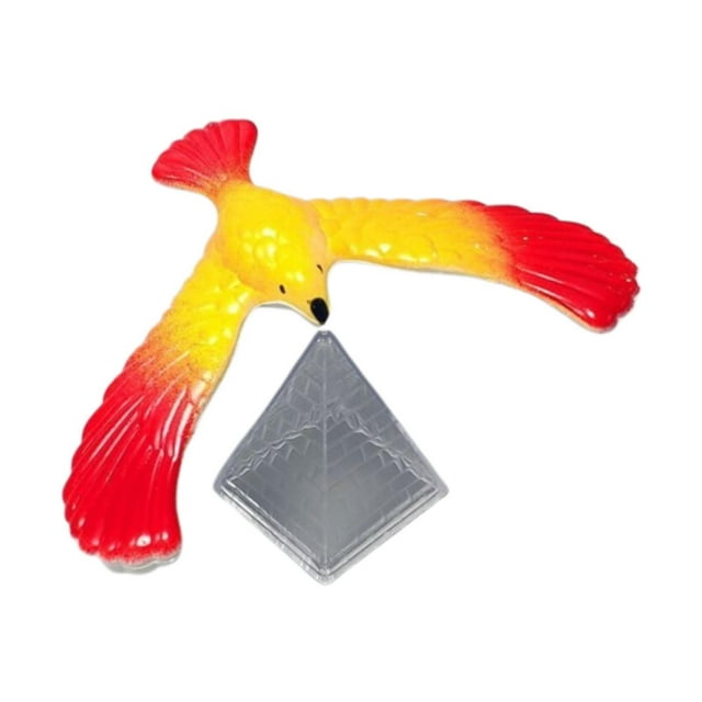 Pájaro de equilibrio CUTICAT con soporte triangular Rojo pequeño