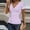 Shirts-400Purple, variant on Gamivast Cute Tops for Women Eyelet Embroidery V-Neck Wrap Tops Short Sleeve Summer Blouses Slim Fit Ruched Side Shirts Party Date Outfits