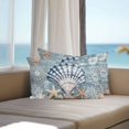 thumbnail image 2 of Shell Outdoor Pillow Covers Pack of 2 Coral Starfish Coral Vintage Waterproof Throw Pillow Covers Decorative Cushion Cases for Patio Garden Tent Balcony Couch 20x12 inch, 2 of 8