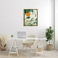 thumbnail image 4 of Stupell Industries Bird Perched Orange Fruit Tree Branch Leaves Painting Metallic Gold Floating Framed Canvas Print Wall Art, Design by Robin Maria, 4 of 5