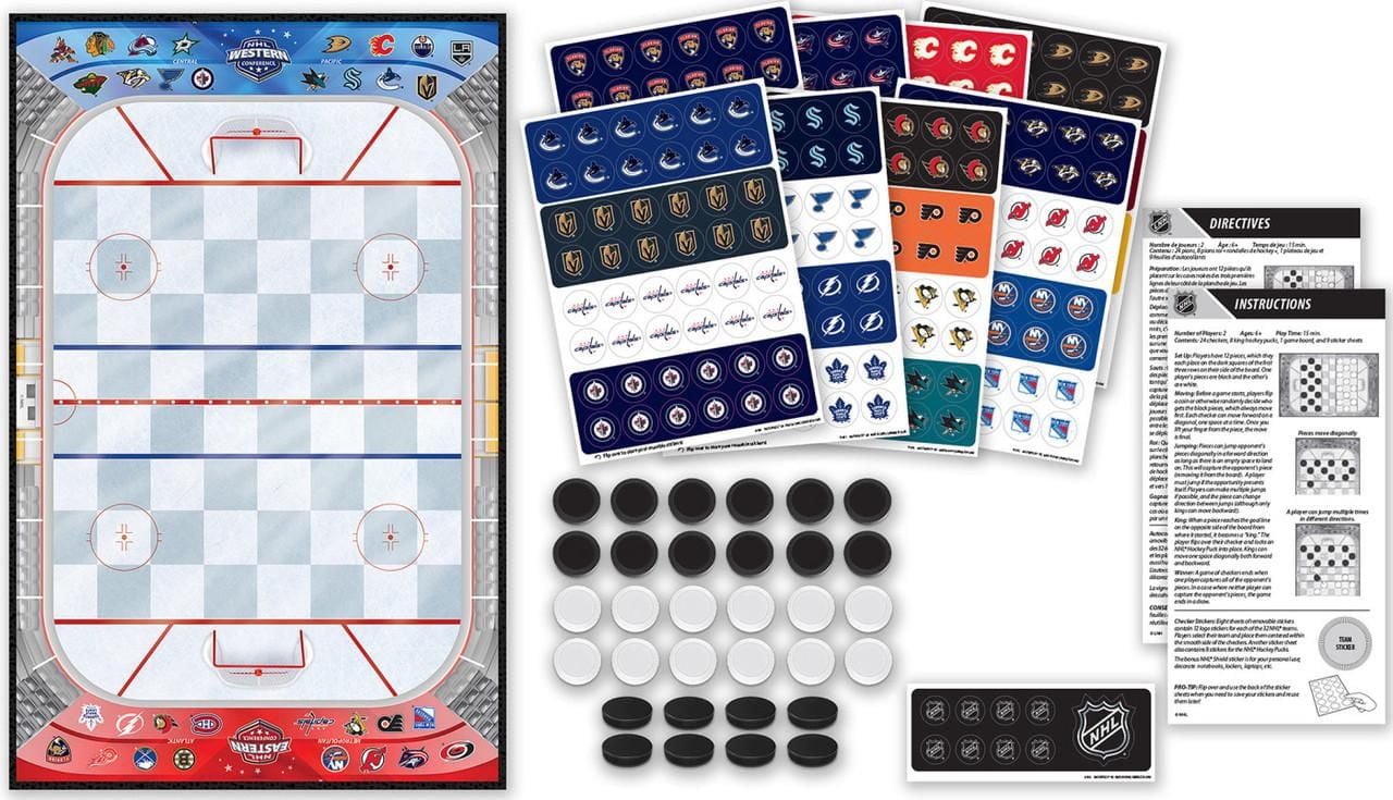 Masterpieces Puzzle Company NHL League Checkers Board Game