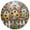 Birdhouses with Sunflowers, variant on 15 Inch Round Grid Plate Mats Heat Non-Slip Resistant PVC Placemats for Kitchen Dining Table Decor Cute Penguin in Winter 1PCS