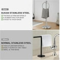 thumbnail image 5 of 17 Inch Stand Hand Towel Holder Towel Bar Towel Hanging Ring, Free Standing Floor Hand Towel Rack Storage for Bathroom Kitchen Vanity Countertops, Hardware Accessories(Polished Chrome), 5 of 8