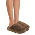 thumbnail image 2 of No Boundaries Women's Fuzzy Platform Slippers, 2 of 6