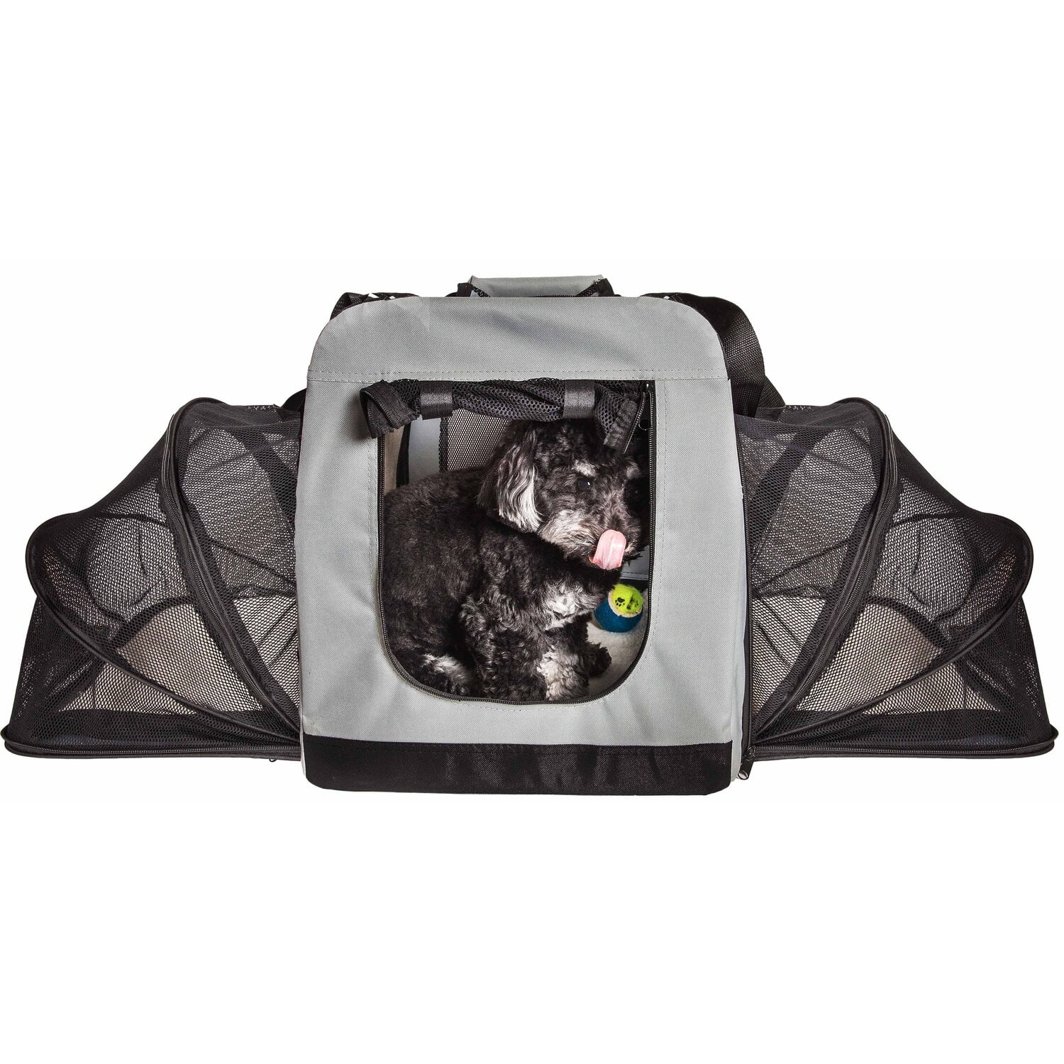 Pet Life ® 'Hounda Accordion' Metal Framed Soft-Folding Collapsible Dual-Sided Expandable Pet Dog Crate