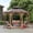 Brown, variant on SUNJOY Ion Collection 13 x 13 ft. Cedar Framed Octagon Wood Gazebo with Brown Double Tiered Steel Hardtop Roof and Ceiling Hook for Garden, Backyard Shade