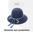 thumbnail image 3 of 56-58 cm circunferencia del sombrero mujer verano salida playa sombrero de paja ocio anti-ultravioleta sombrero plegable, 3 of 6