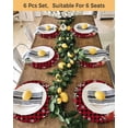 thumbnail image 4 of 15 Inch Round Placemats Set of 6, Christmas Cats Non Slip Heat Insulation PP Table Mats, Xmas Tree Poinsettia Botanical Red Buffalo Plaid Washable Place Mats for Kitchen Dining Party Table Decor, 4 of 7
