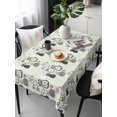thumbnail image 2 of Easter Rabbit Rectangle Tablecloth, Cartoon Cute Bunny Sketch on Green Waterproof & StainResistant Tablecloth, Washable Oil-proof Table Cover for Dining/Party/Wedding/Camping/Buffet 54x108 In, 2 of 9