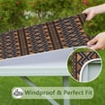 thumbnail image 6 of Elastic edge bohemian floral pattern table cover, perfect for 36 inch indoor outdoor dining tables, 6 of 6