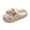 Beige, variant on Women's Bow Decor Fuzzy Slippers Cozy Plush Clogs Comfortable House Shoes Trendy Winter Warm Indoor Outdoor Slides Pink Women Sandal