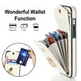 thumbnail image 2 of Elehold for iPhone 14 Pro Case Wallet RFID Blocking Organ Card Holder, PU Leather Purse Wrist Lanyard Strap Phone Case with Ring Stand for iPhone 14 Pro,White, 2 of 9