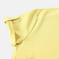 thumbnail image 6 of Miluxas Mens Henley Shirt Short Sleeve Basic Button-Down T-Shirt Solid Color Henley Shirt for Men Yellow 8(M), 6 of 9