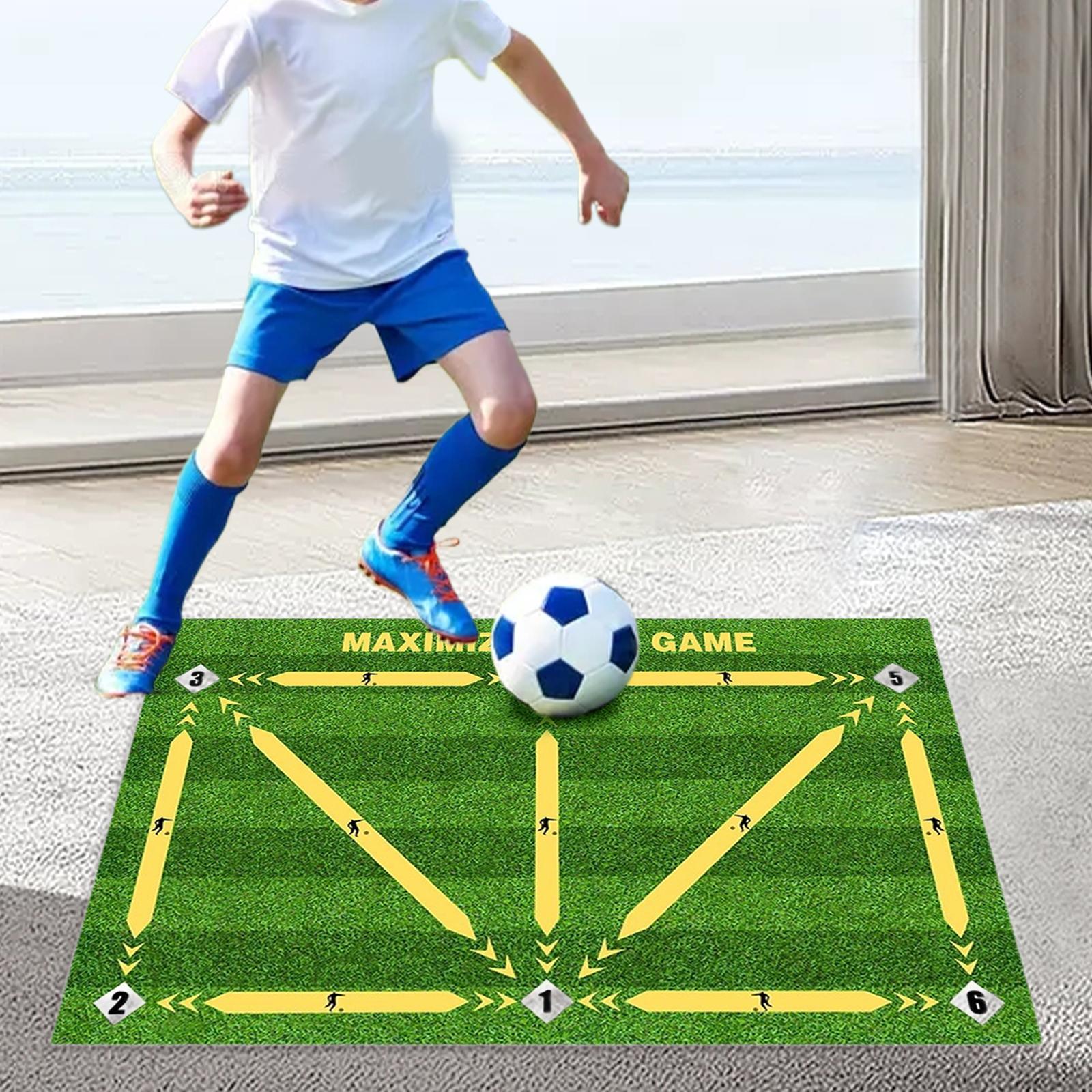 Tapis D'entraînement Football 90x60 Cm Avec Chaussettes - Améliore Contrôle, Dribble Et Agilité