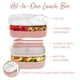 thumbnail image 5 of Bentgo Classic - Caja Bento para adultos, lonchera apilable todo en uno con 3 compartimentos, utensilios de plástico y correa de sellado de nailon, contenedor de alimentos sin BPA (mármol rubor), 5 of 5