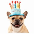 thumbnail image 6 of Pet Birthday Hat, Plush Cake Design with 5 Candles, Adjustable Party Hat for Dogs and Cats, 7.1 x 2.6 Inch - (Pink), 6 of 8
