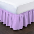 thumbnail image 2 of D.N.G. BEDDINGS 1 Piece Dust Ruffle Bed Skirt, 6 Inch Deep Pocket, 800 Thread Cotton 100% Egyptian Cotton, Twin Size (39" x 75") Inch, Solid Lilac, 2 of 2