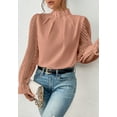 thumbnail image 2 of 1PCS chiffon long-sleeved top for women--black, 2 of 6