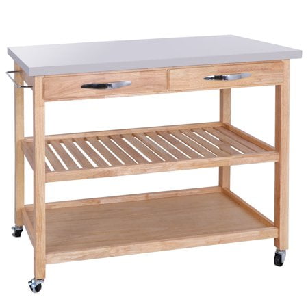 Zeny Rolling Kitchen Island Utility Serving Cart W Stainless Steel Countertop Ious Drawers And Lockable Wheels Zeny Rolling Kitchen Island Utility Serving Cart W Stainless Steel Countertop Ious Drawers And Lockable Wheels