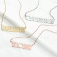 thumbnail image 4 of Personalized Planet Women's Sterling Silver Open Uppercase Name Necklace, 4 of 4