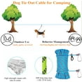 thumbnail image 6 of 50ft Dog Tie Out Cable with 10ft Dog Lead,Dinosam Reflective Outdoor Dog Chains for Outside with 360° Tangle Free & Heavy-Duty Clasp for Dogs up to 125 lbs, 6 of 8
