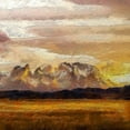thumbnail image 2 of Bolokofsky, Ronald 26x26 Gold Ornate Wood Framed with Double Matting Museum Art Print Titled - Torres del Paine At Sunrise II, 2 of 4