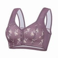 thumbnail image 3 of Sakmal Bralette Women Bras Support Front Closure Lift Purple Soft Womens Bras 42, 3 of 4