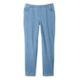 thumbnail image 3 of Woman Within Plus Size Straight-Leg Stretch Knit Denim Five-Pocket Jeans, 3 of 6
