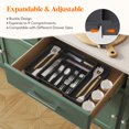 thumbnail image 4 of Organizador de cajones para cubiertos Lifewit, expandible, negro, 4 of 9