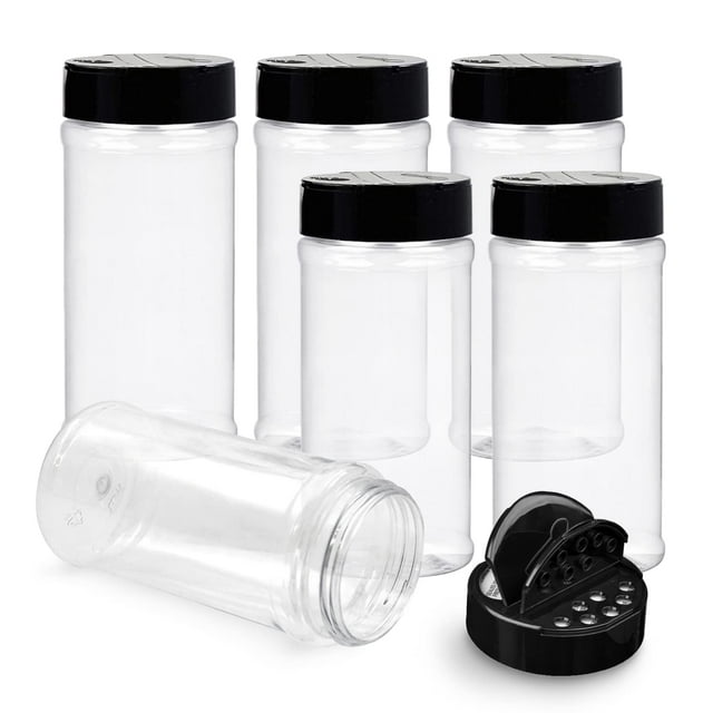 Jarros de especias RoyalHouse de plástico de 16 oz/500 ml con tapas para coctelera, 6 unidades