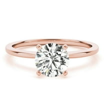 2.00 Ct Stunning Round Diamond Wedding Rings for Women Solid 14K Rose Gold